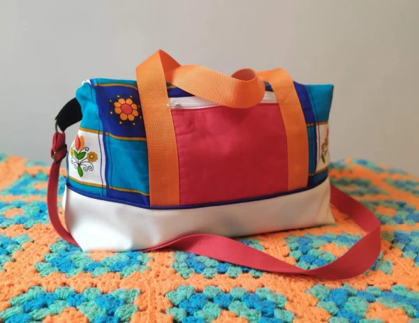 Sac cabine Caroline en tissu vintage et upcyclé – Image 2
