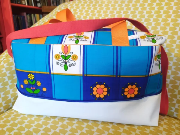 Sac cabine Caroline en tissu vintage et upcyclé – Image 3