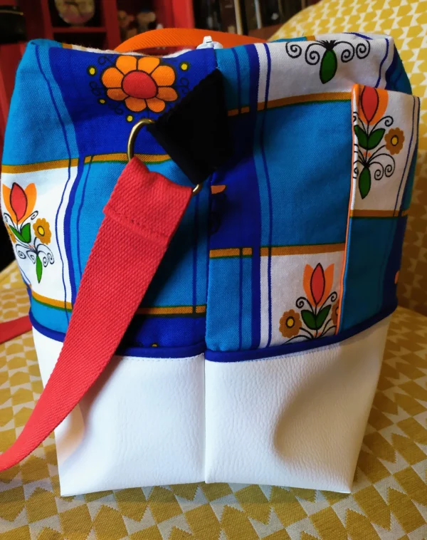 Sac cabine Caroline en tissu vintage et upcyclé – Image 8