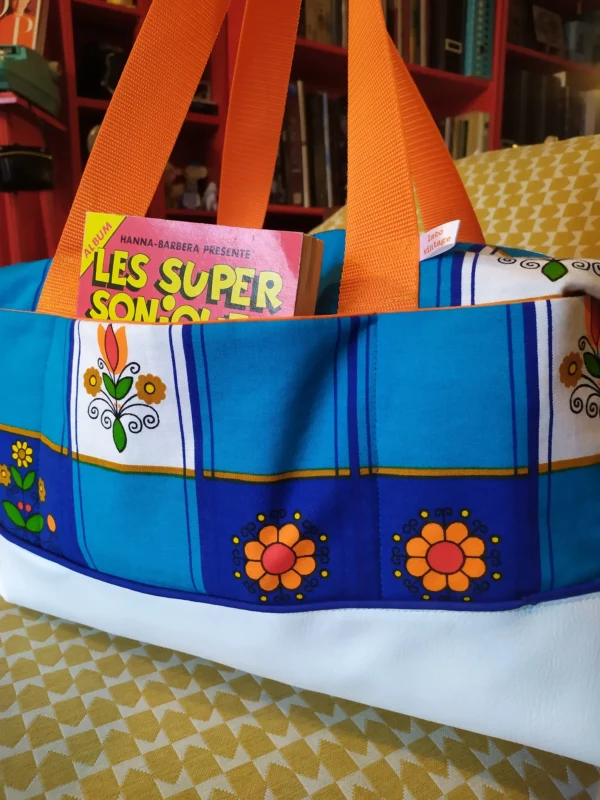 Sac cabine Caroline en tissu vintage et upcyclé – Image 9
