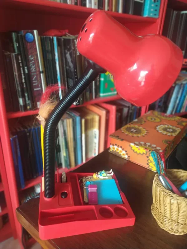 Lampe de bureau vintage années 80 (avec rangements) – Image 2