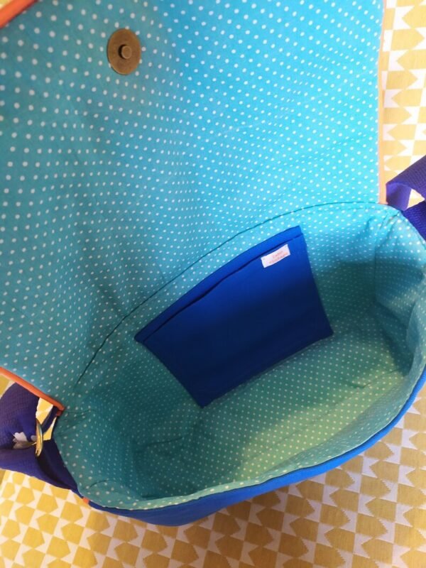 Sac Besace Barbara en tissu vintage et upcyclé – Image 5
