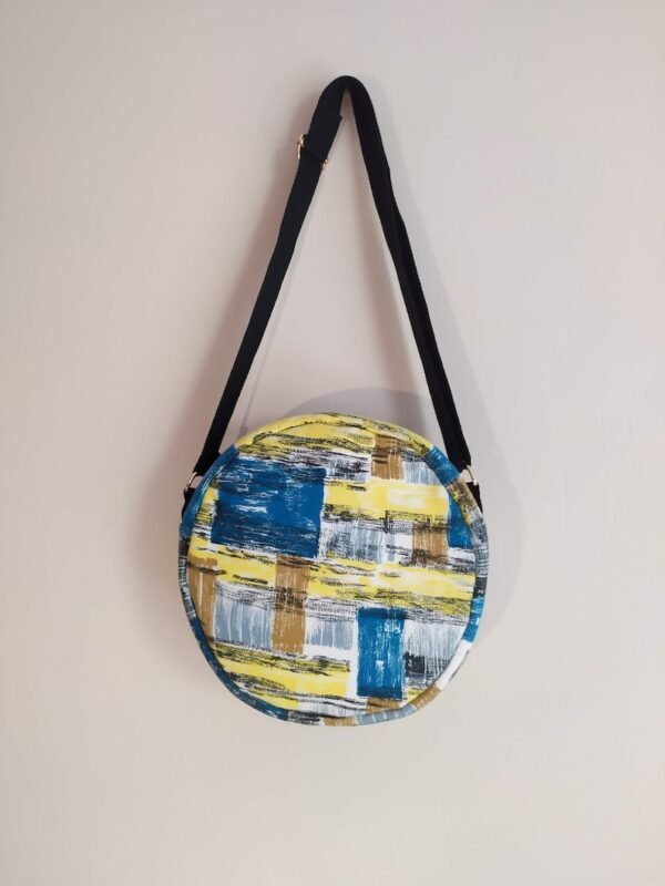 Sac bandoulière Martine en tissu vintage et upcyclé – Image 2