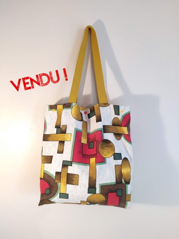 Grand sac Sandie en tissu vintage et upcyclé