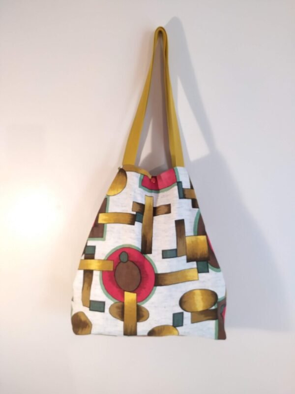 Grand sac Sandie en tissu vintage et upcyclé – Image 2