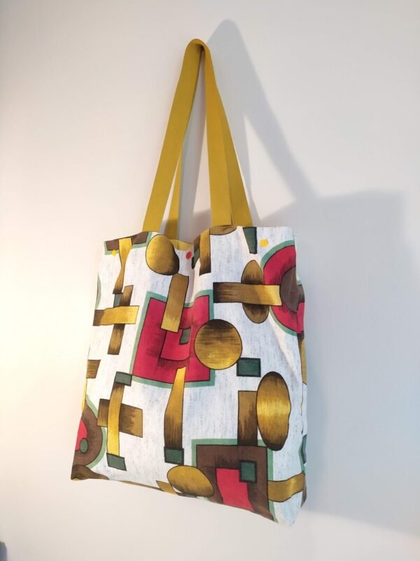 Grand sac Sandie en tissu vintage et upcyclé – Image 3