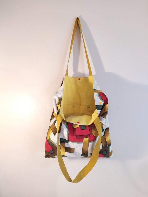 Grand sac Sandie en tissu vintage et upcyclé – Image 6