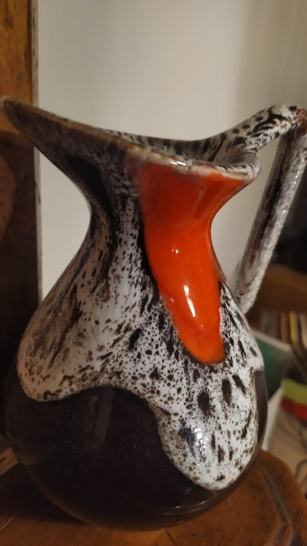 Vase décor vintage en céramique flammée – Image 3