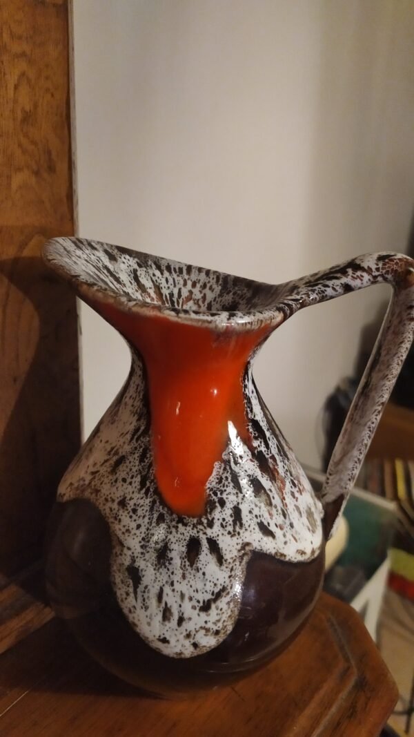 Vase décor vintage en céramique flammée