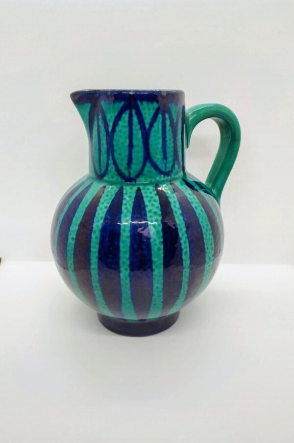 Vase Scheurich bleu années 70