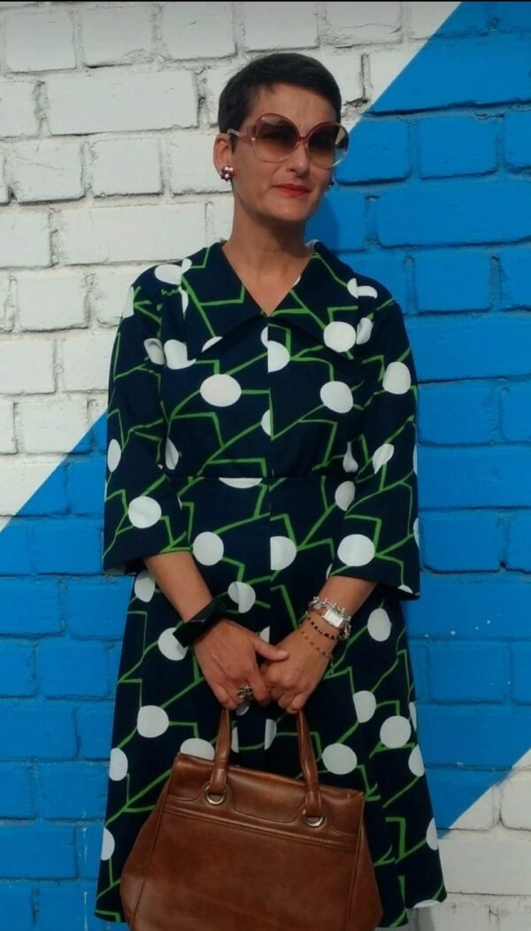 Robe vintage aux motifs géométriques