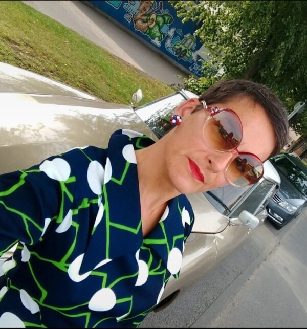 Robe vintage aux motifs géométriques – Image 6