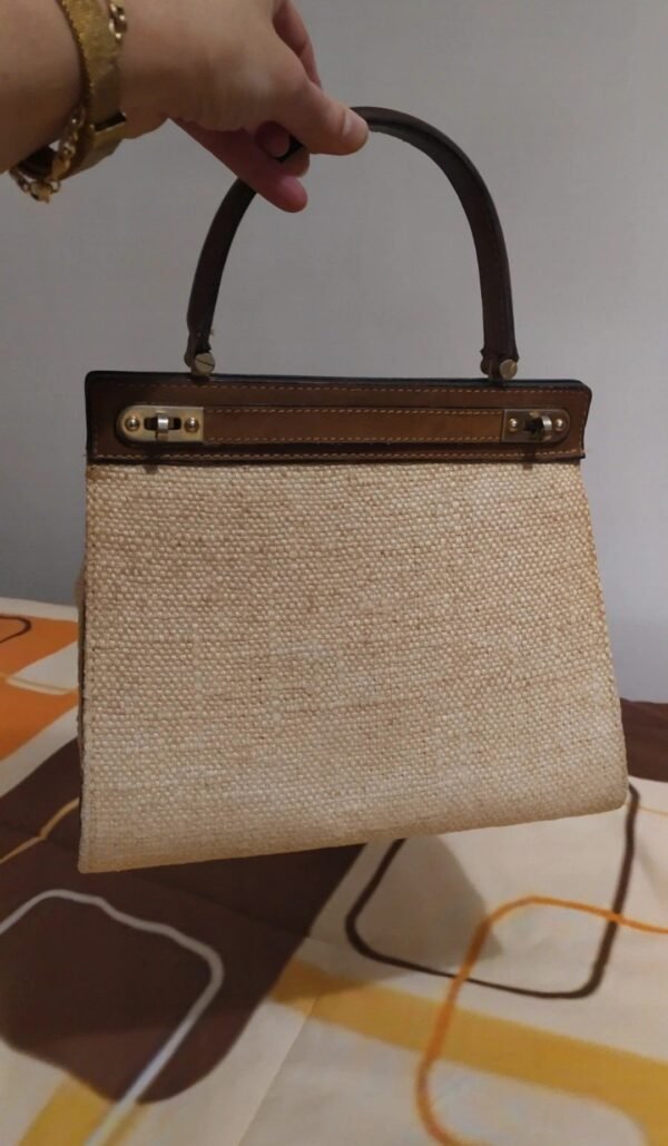 Sac à main bi matière vintage