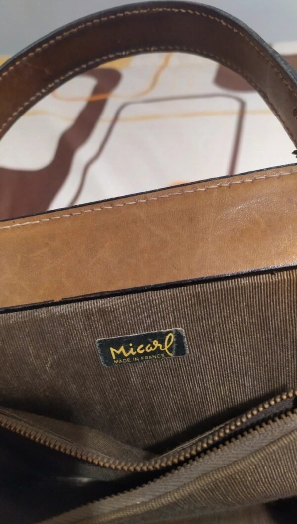 Sac à main bi matière vintage – Image 3