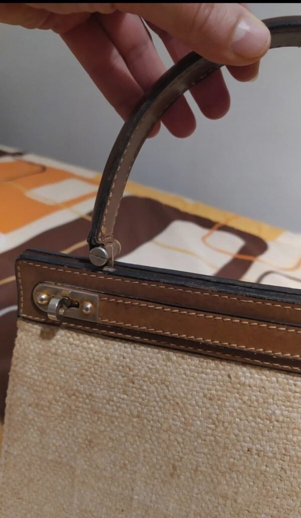 Sac à main bi matière vintage – Image 7