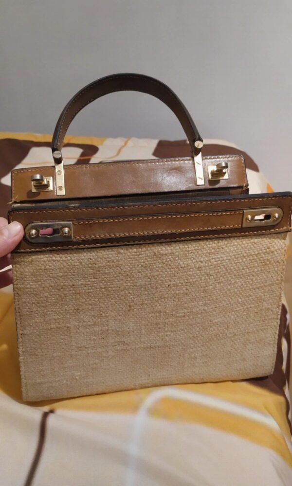 Sac à main bi matière vintage – Image 2