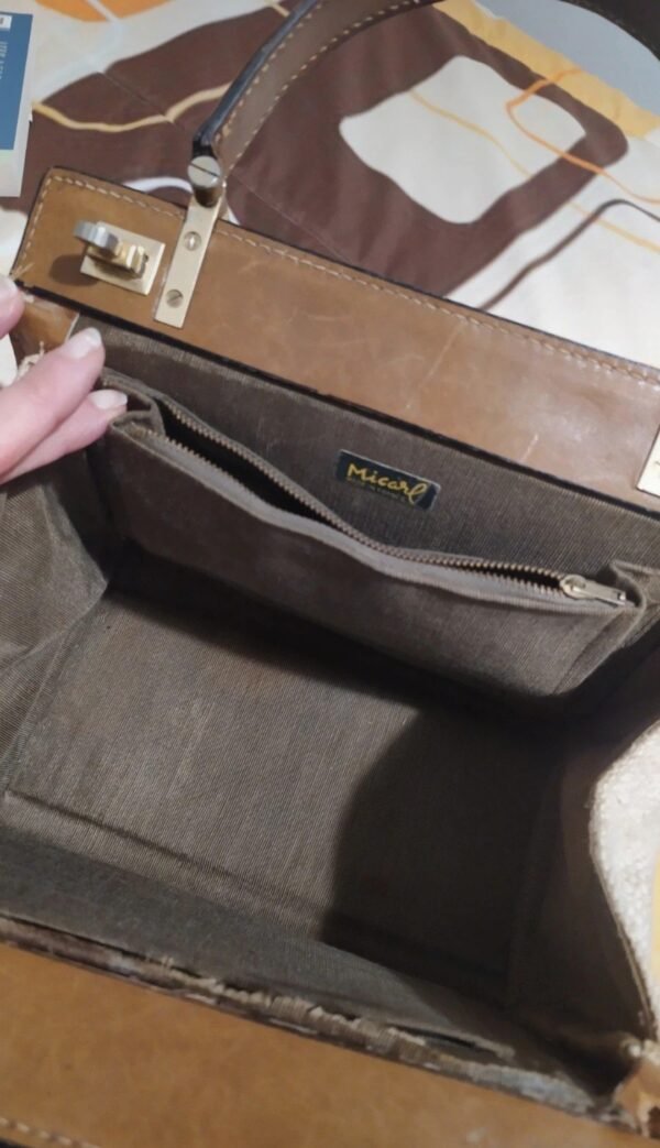 Sac à main bi matière vintage – Image 14
