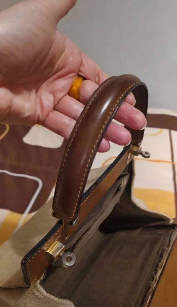Sac à main bi matière vintage – Image 4