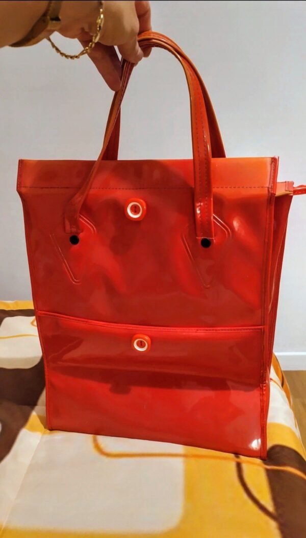 Sac en vinyle avec pochette extérieure