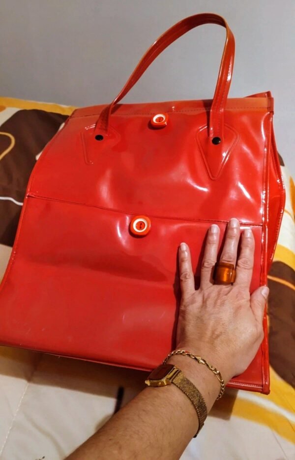 Sac en vinyle avec pochette extérieure – Image 6