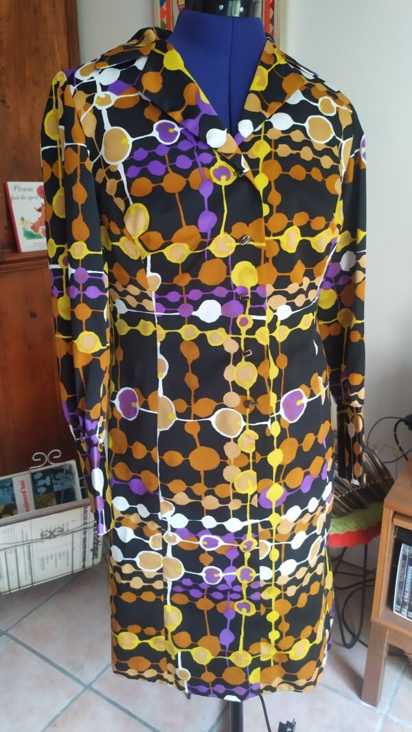 Robe de couturière imprimé abstrait vintage – Image 7