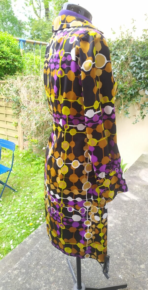 Robe de couturière imprimé abstrait vintage – Image 10