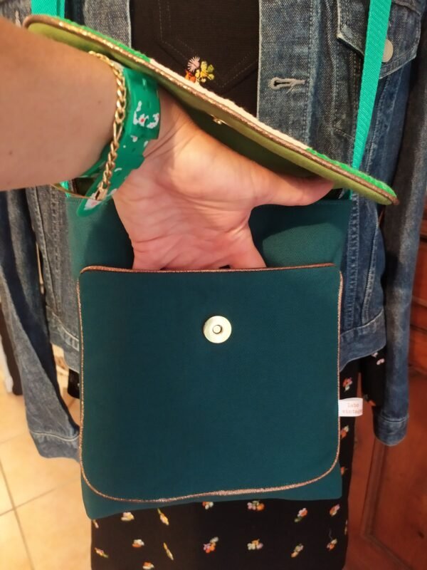 Pochette XL Aline en tissu vintage et upcyclé – Image 28