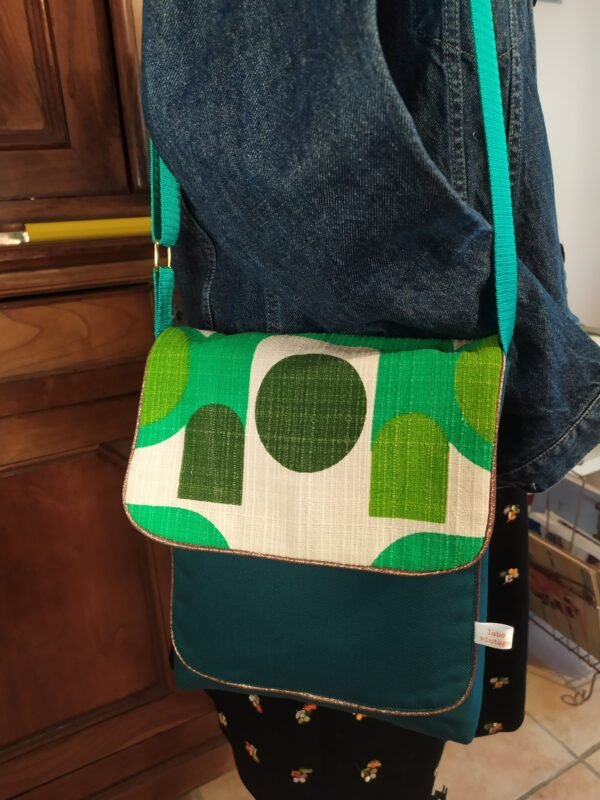 Pochette XL Aline en tissu vintage et upcyclé – Image 22