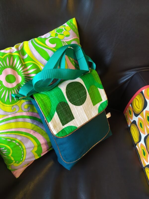 Pochette XL Aline en tissu vintage et upcyclé – Image 25