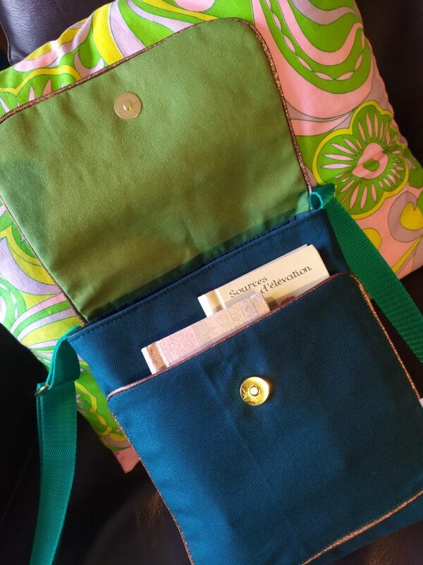Pochette XL Aline en tissu vintage et upcyclé – Image 16