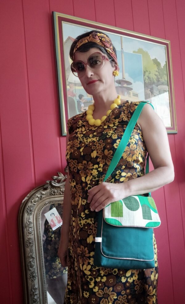 Pochette XL Aline en tissu vintage et upcyclé – Image 31