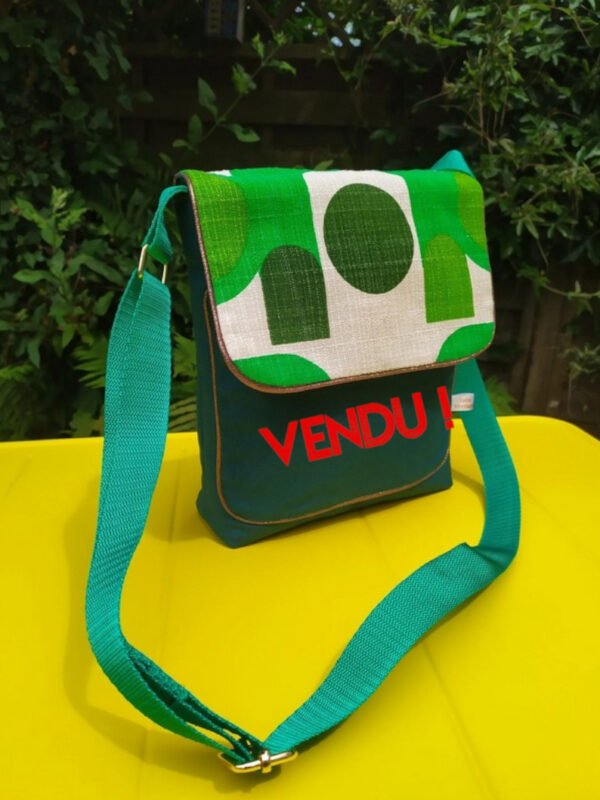Pochette XL Aline en tissu vintage et upcyclé