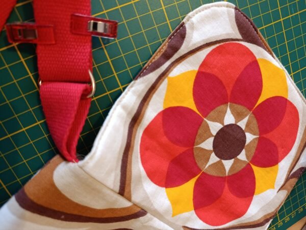 Pochette XL Simone et Stéphanie En tissus vintage et upcyclés – Image 20
