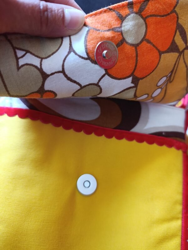 Pochette XL Simone et Stéphanie En tissus vintage et upcyclés – Image 22