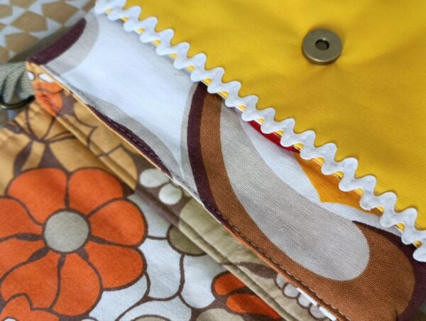 Pochette XL Sabine 
en tissus vintage et upcyclés – Image 16