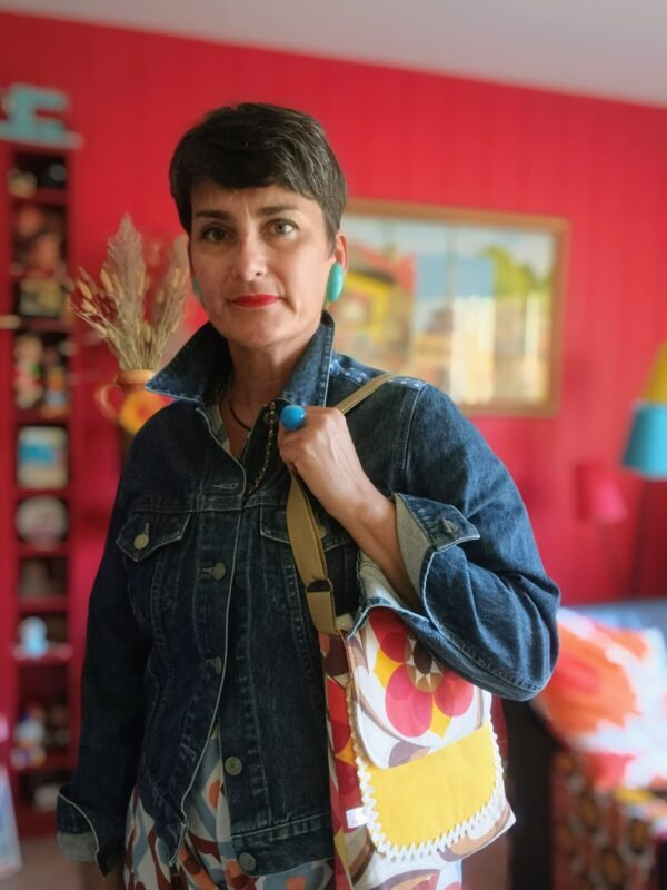 Pochette XL Sabine 
en tissus vintage et upcyclés – Image 17
