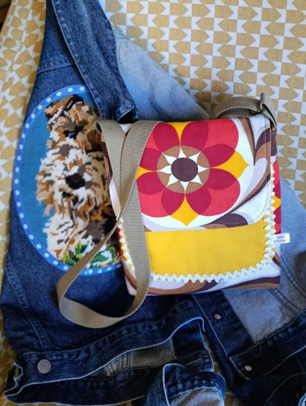 Pochette XL Sabine 
en tissus vintage et upcyclés – Image 15