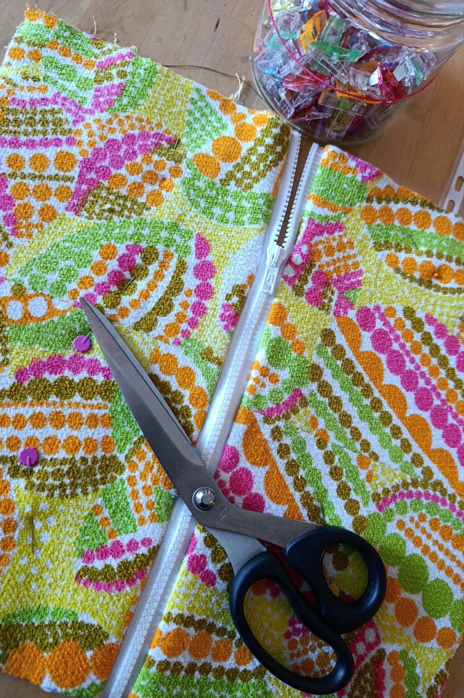 Trousse Angélique en tissu éponge vintage des années 60 – Image 14