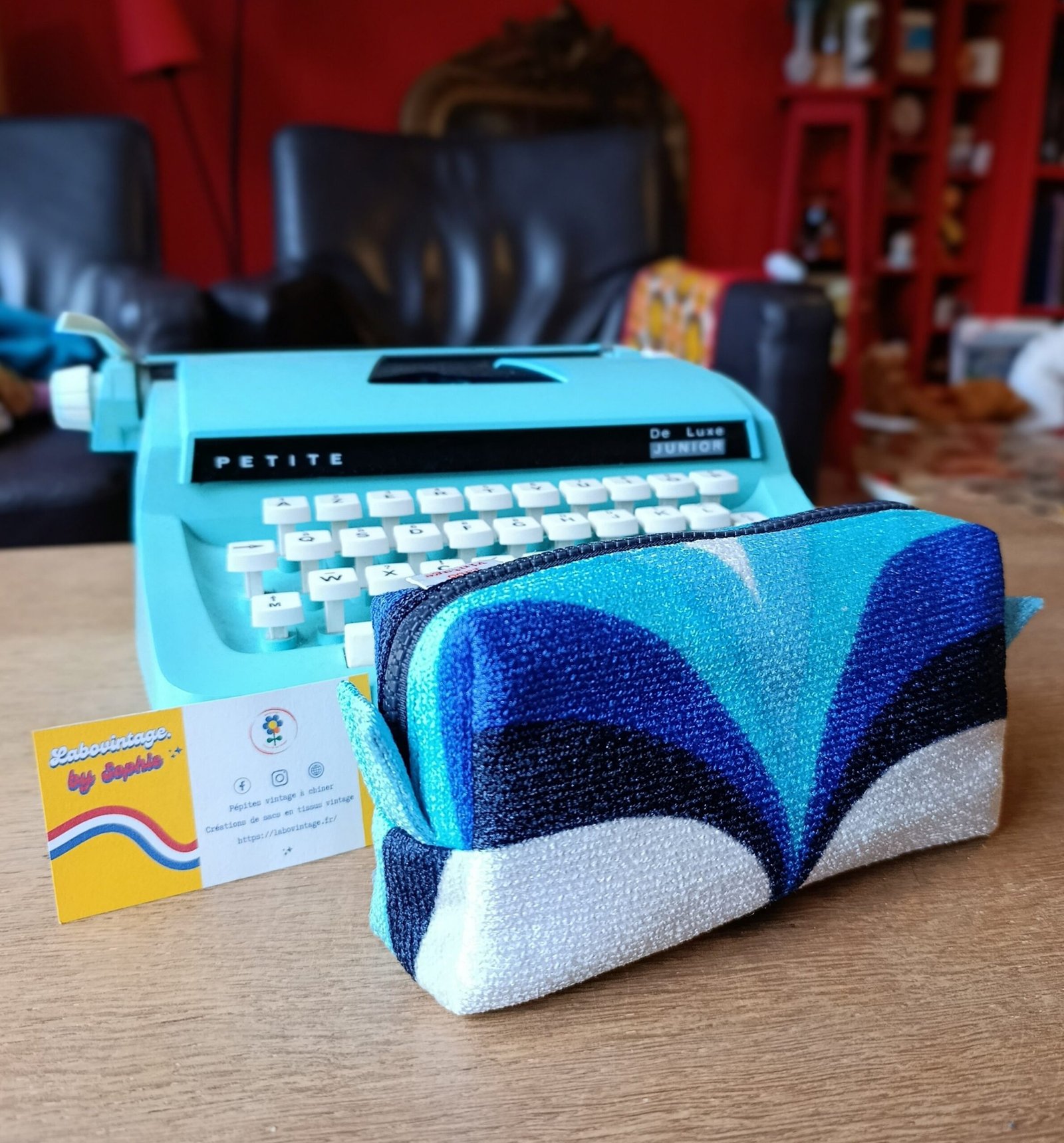 Trousse Tina en tissu des années 70 – Image 3