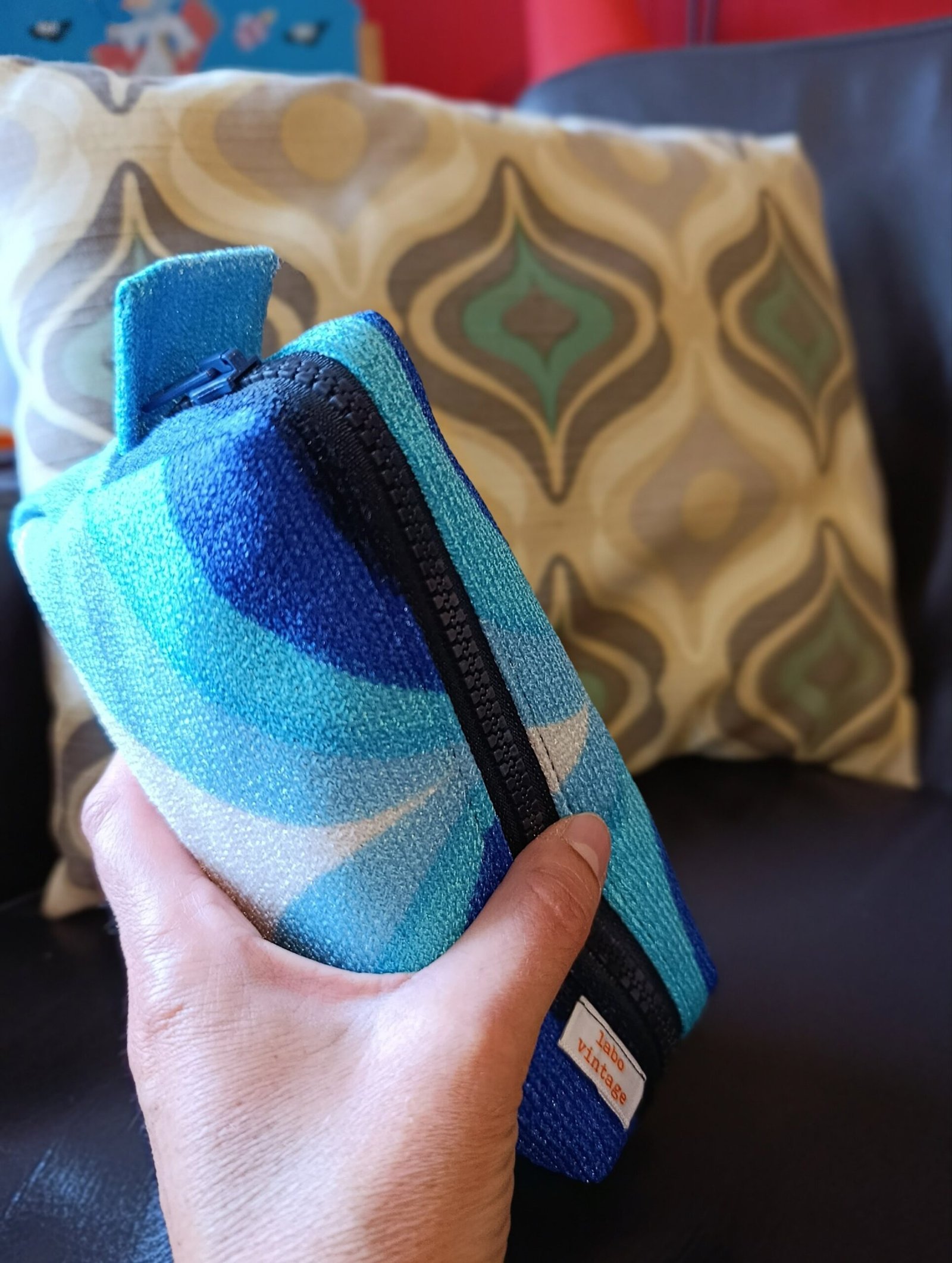 Trousse Tina en tissu des années 70 – Image 13