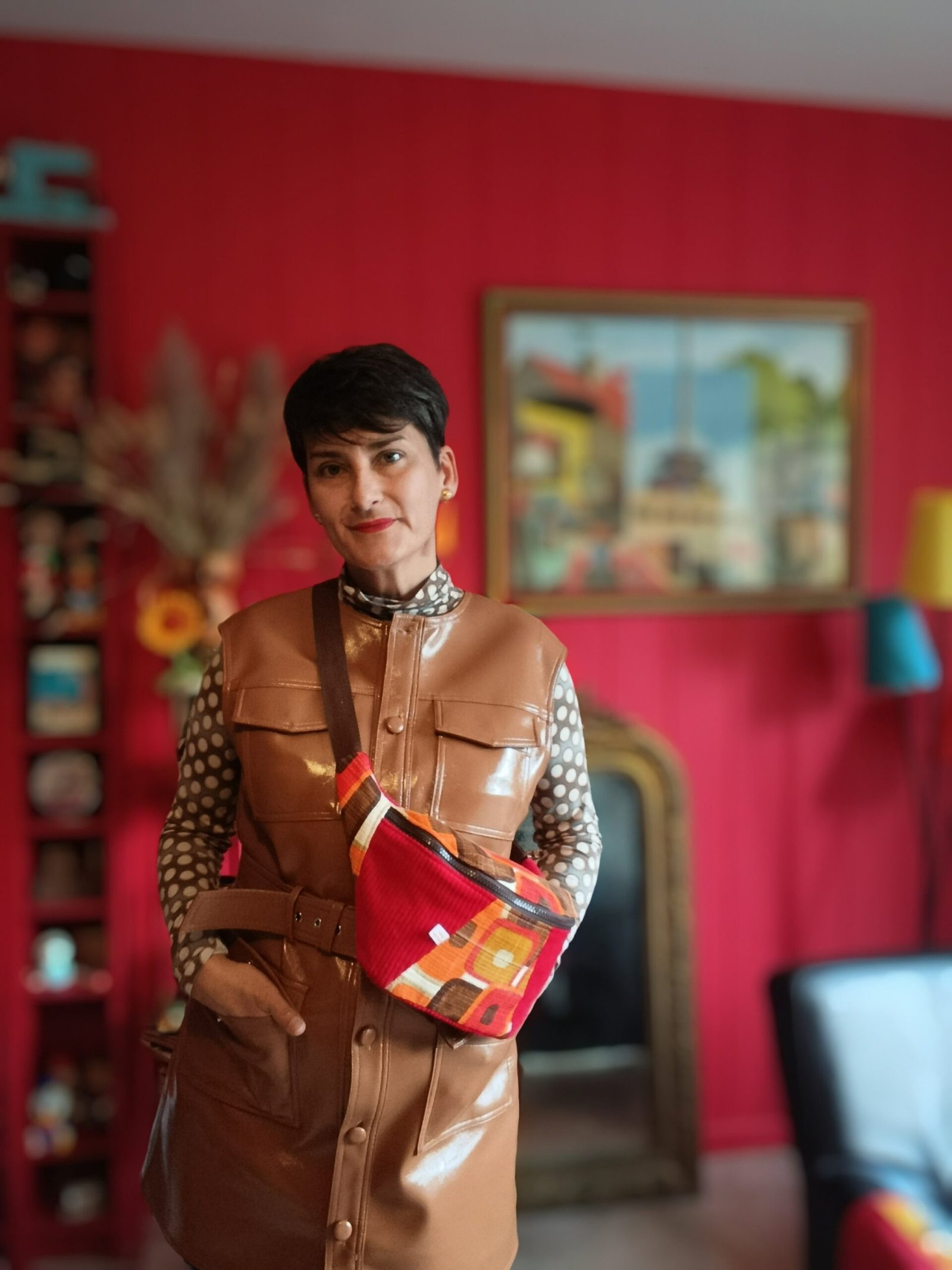 Sac banane Nadine en tissu vintage – Image 2