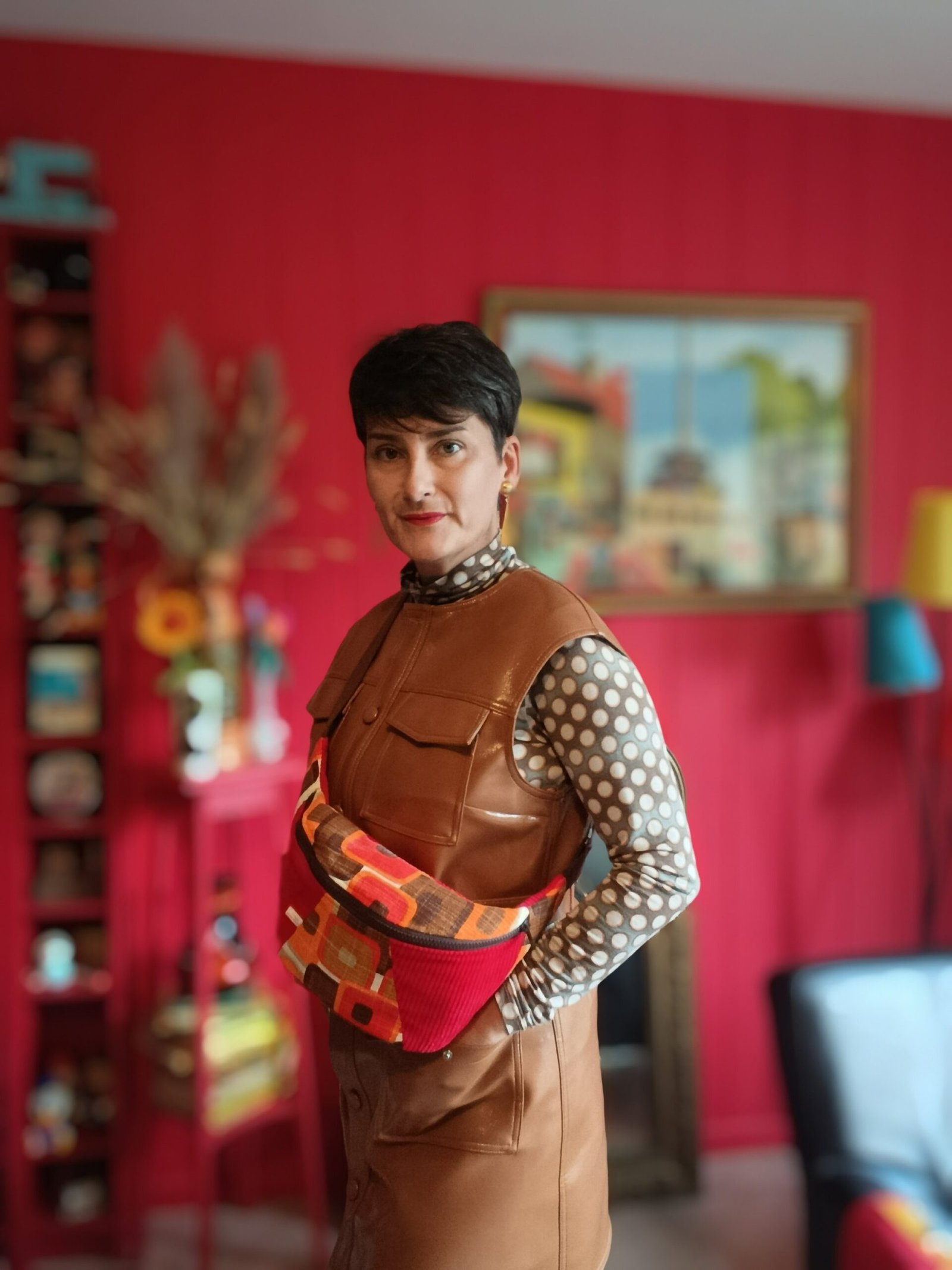 Sac banane Nadine en tissu vintage – Image 7