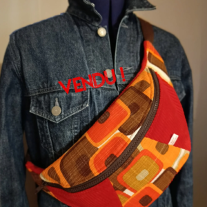 Sac banane Nadine en tissu vintage