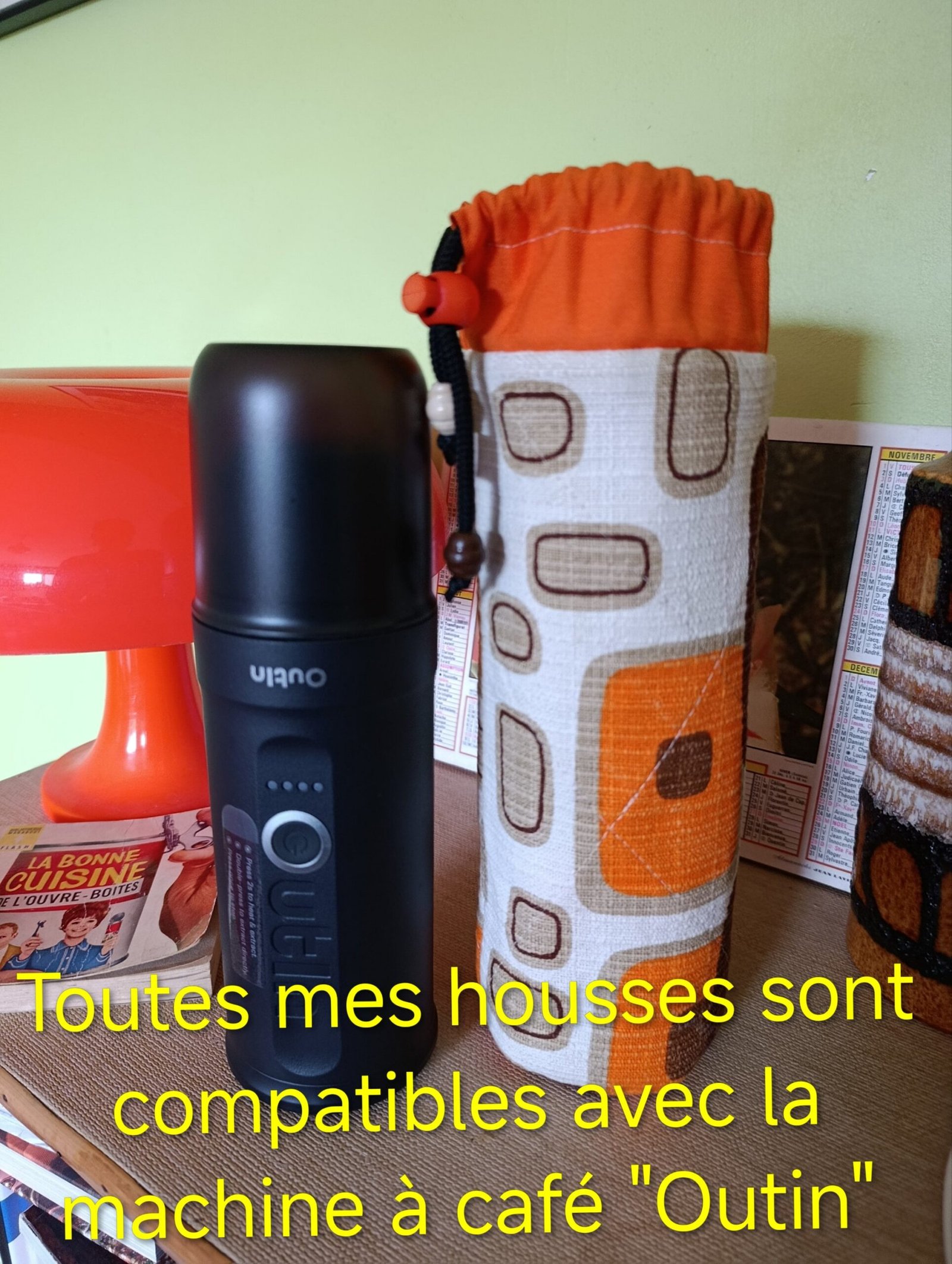 Housse de gourde Céline en tissu vintage – Image 6